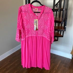 Johnny Was Pink Top XL